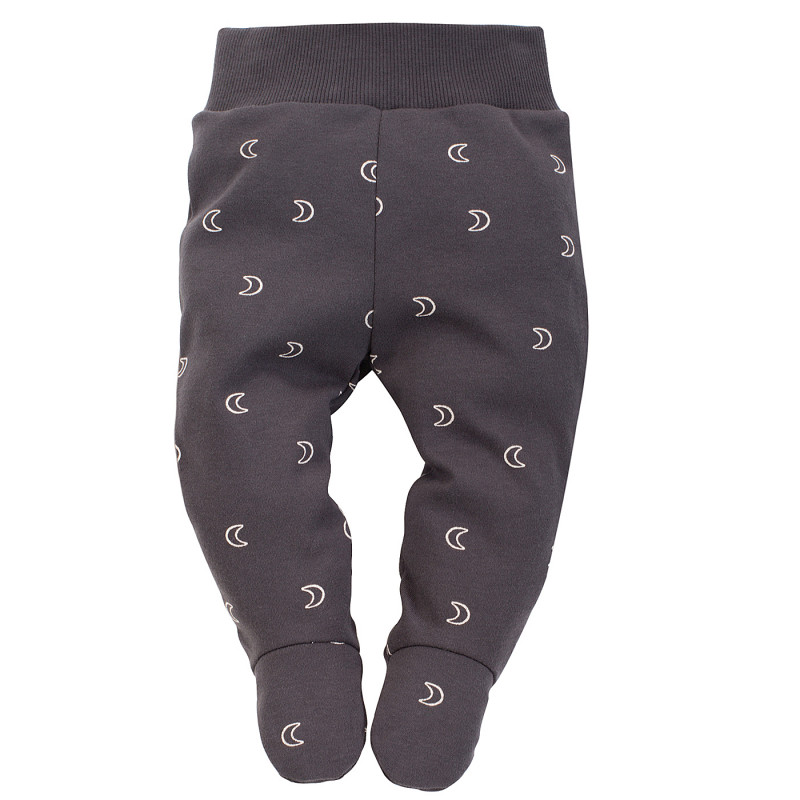 Pantaloni cu botoși din bumbac pentru bebeluși, gri  242536