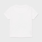 Tricou din bumbac cu imprimeu grafic pentru bebeluși, de culoare albă Mayoral 242616 2