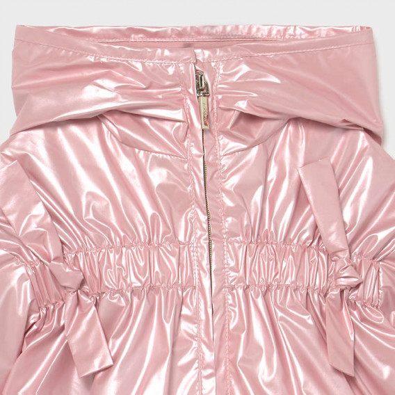 Jachetă cu glugă și funde, roz Mayoral 242629 3