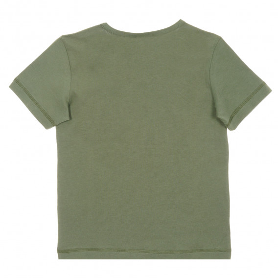 Tricou din bumbac cu imprimeu palmier, verde Benetton 242738 4
