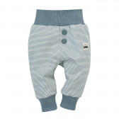 Pantaloni pentru bebeluși din bumbac în dungi albe și albastre Pinokio 242742 