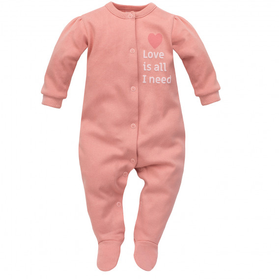 Salopetă de bumbac pentru bebeluș, roz Pinokio 242808 