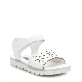 Sandale cu flori și accente de brocart, albe XTI 242903 2