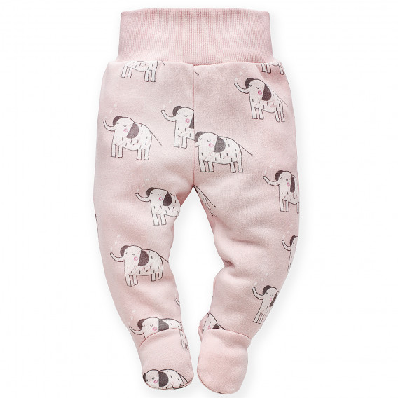 Pantaloni cu botoși, din bumbac, roz Pinokio 242948 