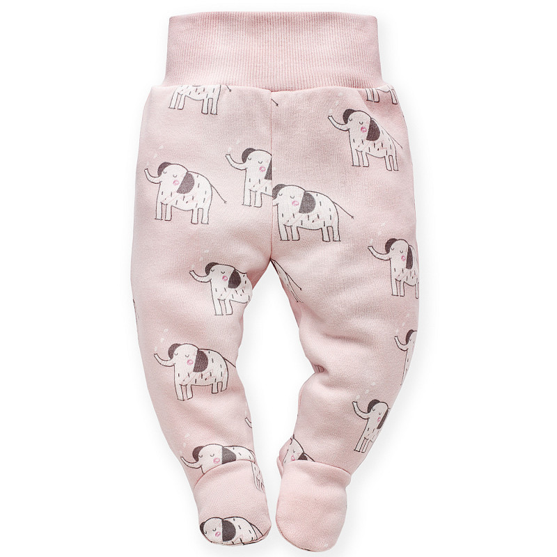 Pantaloni cu botoși, din bumbac, roz  242948