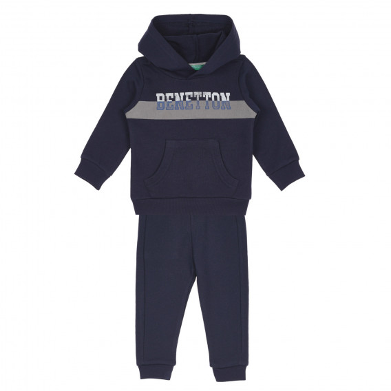 Set de hanorac și pantaloni pentru bebeluși, albastru închis Benetton 243056 