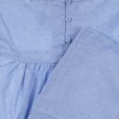 Tunică din bumbac cu mâneci scurte, albastru deschis Benetton 243077 4