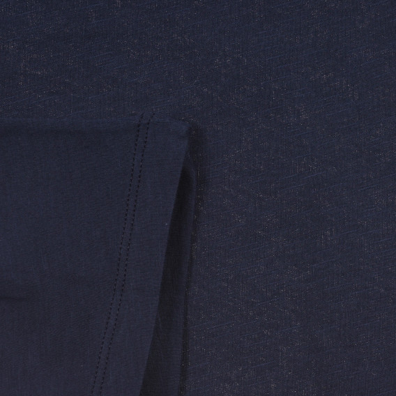 Tricou din bumbac cu imprimeu grafic, culoarea albastru închis Sisley 243091 2