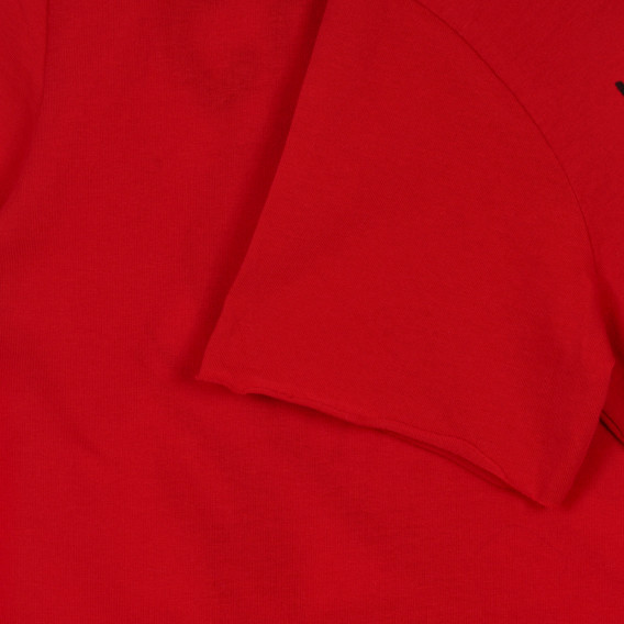 Tricou din bumbac cu imprimeu șarpe, roșu Sisley 243194 4