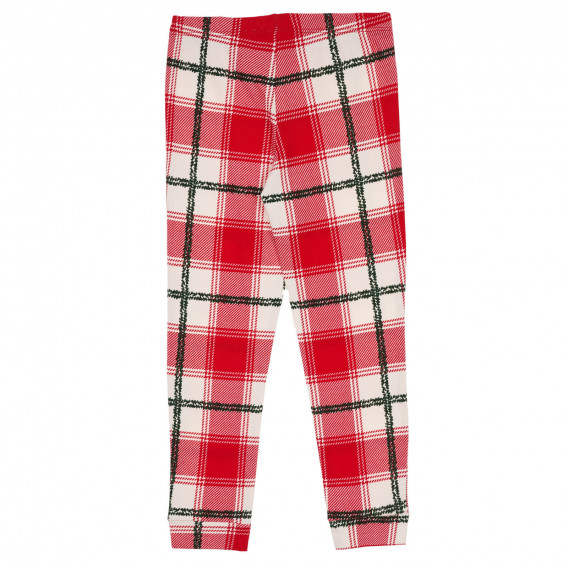 Pijamale din bumbac din două piese, roșii Benetton 243234 6