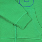 Hanorac din bumbac cu imprimeu pentru bebeluși, verde Benetton 243256 3