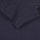 Bluză din bumbac cu mâneci scurte și guler pentru bebeluș, culoarea albastru închis. Benetton 243266 3