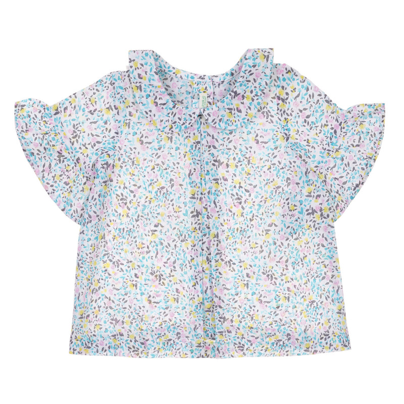 Bluză din bumbac cu imprimeu floral pentru bebeluș, pe alb  243326