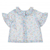 Bluză din bumbac cu imprimeu floral pentru bebeluș, pe alb Benetton 243328 3