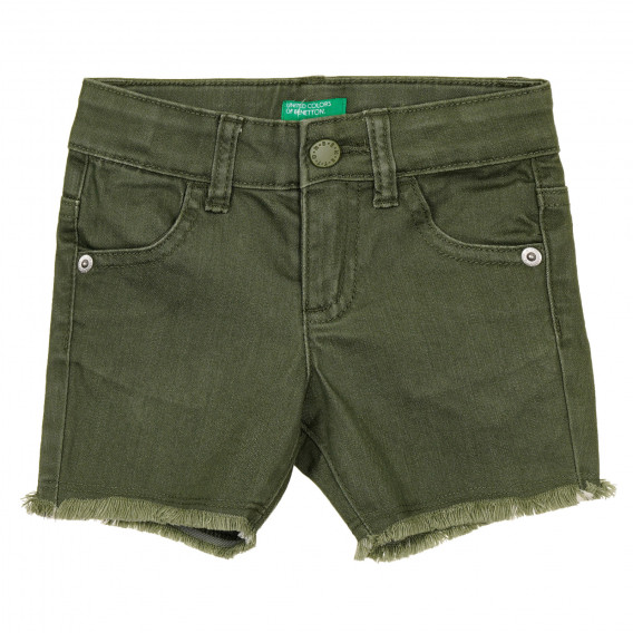 Pantaloni scurți din denim pentru bebeluși, verzi Benetton 243411 
