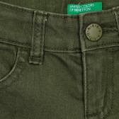 Pantaloni scurți din denim pentru bebeluși, verzi Benetton 243412 2