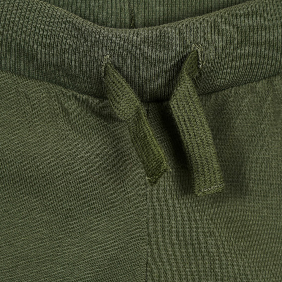 Pantaloni scurți din bumbac pentru bebeluși, de culoare verde închis Benetton 243435 2