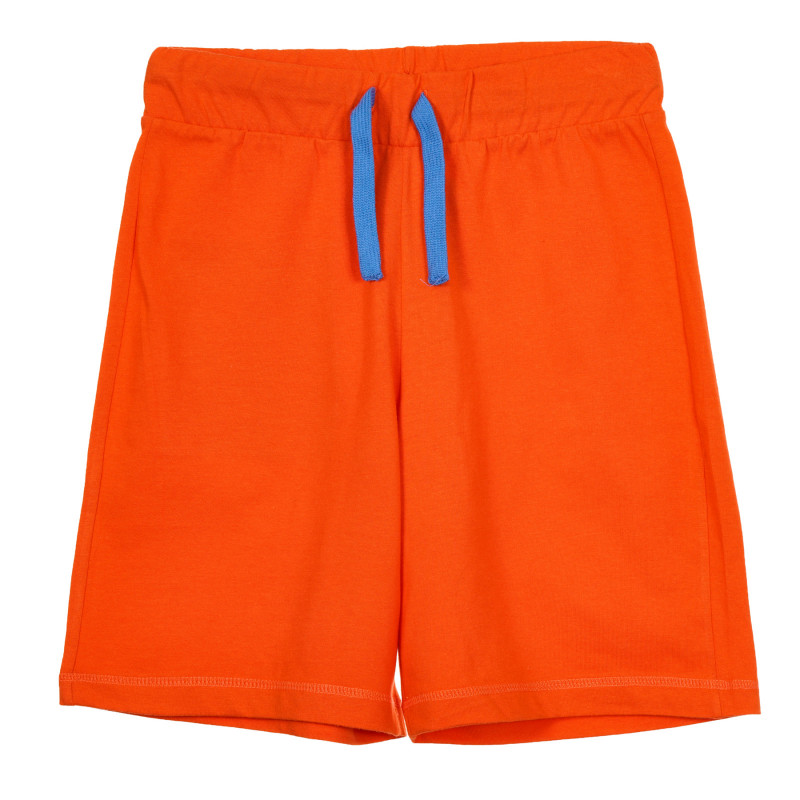 Pantaloni scurți din bumbac cu logo-ul mărcii, portocaliu  243452