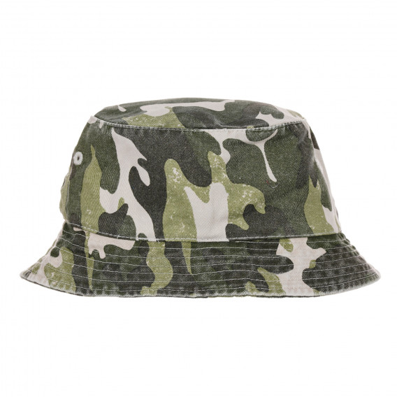 Pălărie din denim cu imprimeu de camuflaj Benetton 243457 2