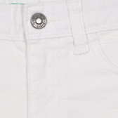 Pantaloni scurți din denim pentru copii, albi Benetton 243476 3