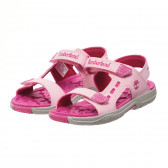 Sandale cu velcro și accente roz închis, roz Timberland 243531 