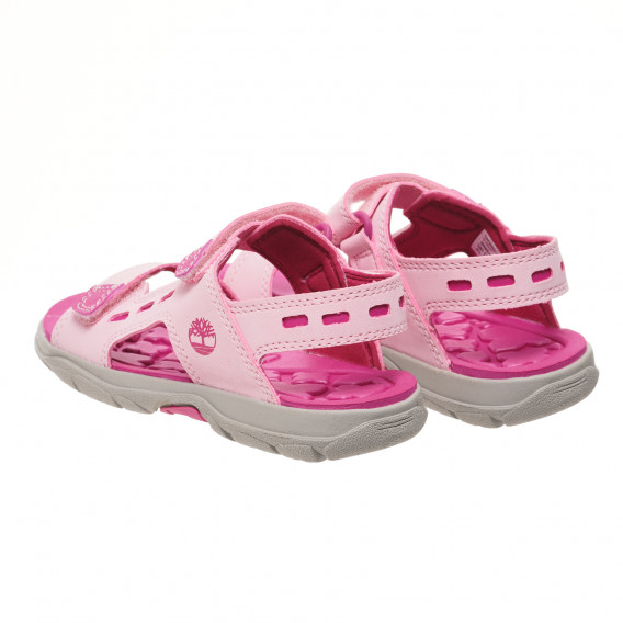 Sandale cu velcro și accente roz închis, roz Timberland 243533 2
