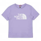 Tricou din bumbac cu sigla mărcii, violet The North Face 243589 
