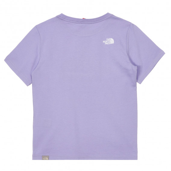 Tricou din bumbac cu sigla mărcii, violet The North Face 243590 4