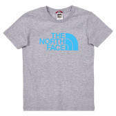 Tricou din bumbac cu sigla mărcii - de culoare gri The North Face 243613 