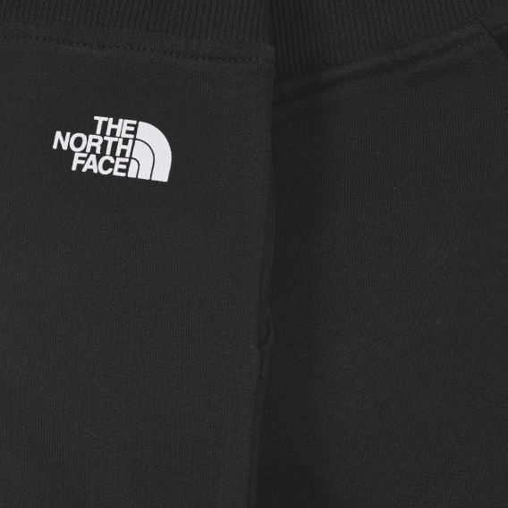 Pantaloni scurți din bumbac cu sigla mărcii, negri The North Face 243622 2