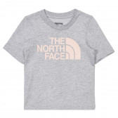 Tricou din bumbac cu sigla mărcii în culoare gri The North Face 243632 