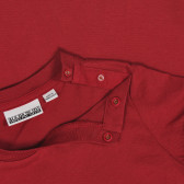 Tricou din bumbac cu aplicație mică, roșu Napapijri 243682 3