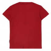 Tricou din bumbac cu aplicație mică, roșu Napapijri 243683 4