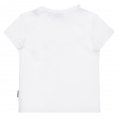 Tricou din bumbac cu aplicație mică, alb Napapijri 243687 4