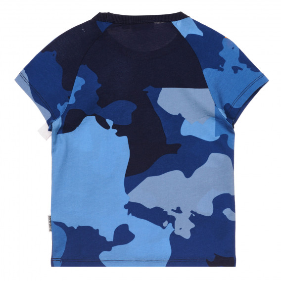 Tricou din bumbac cu imprimeu camuflaj, albastru Napapijri 243716 4