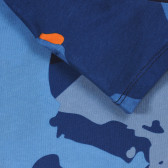 Tricou din bumbac cu imprimeu camuflaj, albastru Napapijri 243717 2