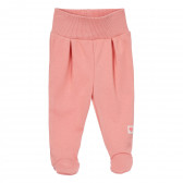 Pantaloni cu botoși din bumbac pentru bebeluș, culoarea roz Pinokio 243962 2