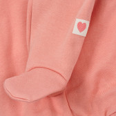 Pantaloni cu botoși din bumbac pentru bebeluș, culoarea roz Pinokio 243964 4