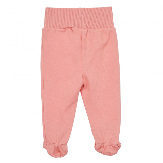Pantaloni cu botoși din bumbac pentru bebeluș, culoarea roz Pinokio 243965 5