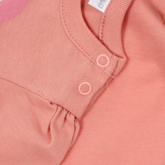 Bluză din bumbac cu mâneci pufoase pentru bebeluș, roz Pinokio 243999 4