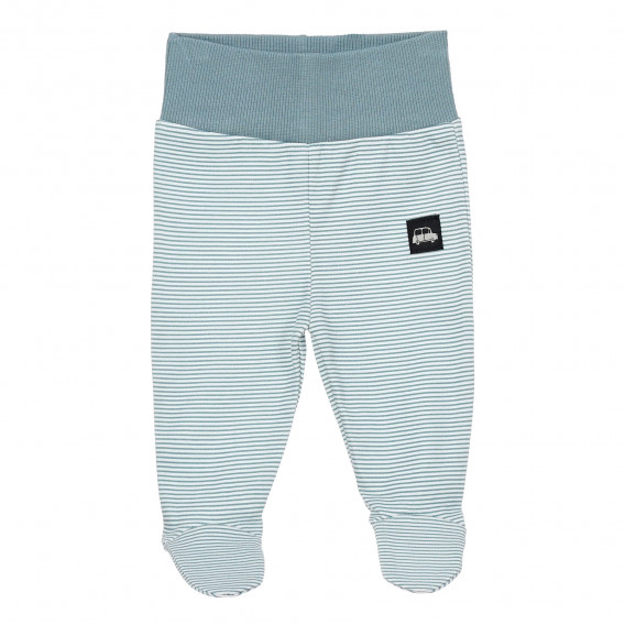 Pantaloni cu botoși din bumbac, în dungi albe și albastre, pentru bebeluș Pinokio 244028 2