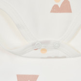 Body din bumbac cu mâneci lungi și imprimeu pentru bebeluș, culoare albă Pinokio 244105 3