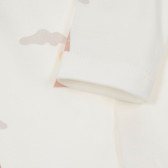 Salopetă din bumbac cu imprimeu grafic pentru bebeluș, de culoare albă Pinokio 244150 4