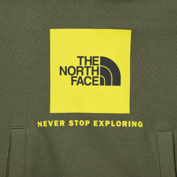 Hanorac cu sigla mărcii, verde închis The North Face 244197 3