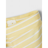 Pantaloni scurți din bumbac organic în dungi albe și galbene, Name it Name it 244432 3