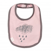Bavetă din bumbac pentru bebeluș cu imprimeu, roz Chicco 244890 