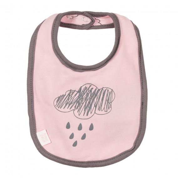 Bavetă din bumbac pentru bebeluș cu imprimeu, roz Chicco 244890 