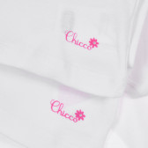 Set Chicco de două tricouri din bumbac alb cu panglică Chicco 244958 5