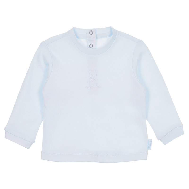 Bluză albastră Chicco din bumbac cu mâneci lungi pentru bebeluș  244966