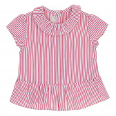 Bluză Chicco din bumbac cu dungi albe și roșii pentru bebeluși Chicco 245105 
